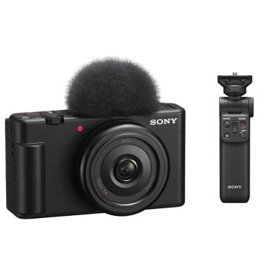 SONY ZV-1F High Performance Compact Vlogging Camera & GP-VPT2BT Shooting Grip Bundle