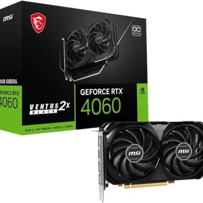 MSI GeForce RTX 4060 VENTUS 2X BLACK 8G OC Gaming Graphics Card, new
