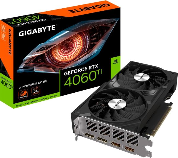 Gigabyte NVIDIA GeForce RTX 4060 Ti WINDFORCE OC Graphics Card – 8GB GDDR6, new