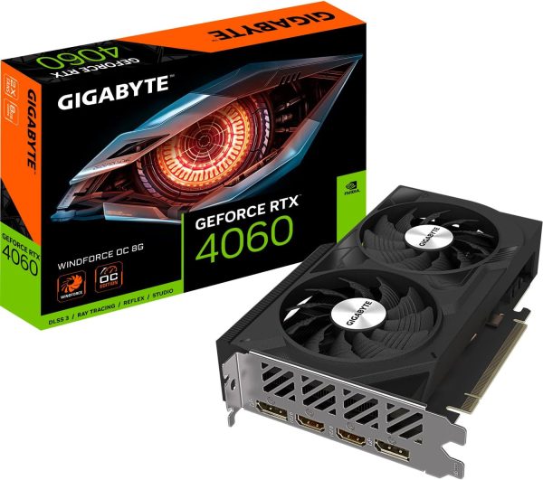 Gigabyte NVIDIA GeForce RTX 4060 WINDFORCE OC Graphics Card - 8GB GDDR6, new