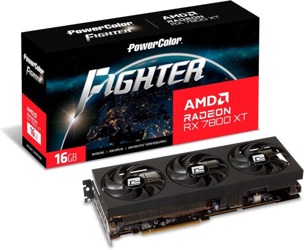 Powercolor Fighter AMD Radeon RX 7800 XT 16GB GDDR6 Graphics Card, new