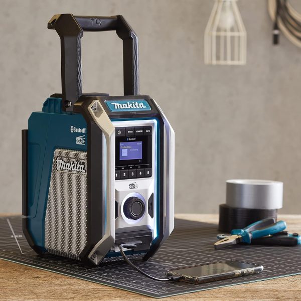 Makita DMR115 10.8V / 12V Max / 14.4V / 18V Li-ion CXT LXT DAB/DAB+ Job Site Radio with Bluetooth - Batteries and Charger Not Included - Image 10