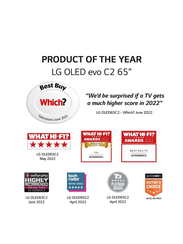 LG OLED65C26LD 65" Smart 4K Ultra HD OLED TV - Image 2