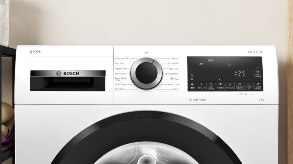 9 kg 1400 rpm Bosch Series 6 WGG244F9GB Washing machine, front loader (79534) - Image 3
